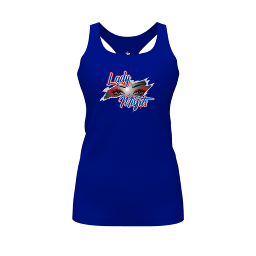 [CUS-DFW-RCBK-PER-RYL-FYS-LOGO2] Racerback Tank Top (Female Youth S, Royal, Logo 2)