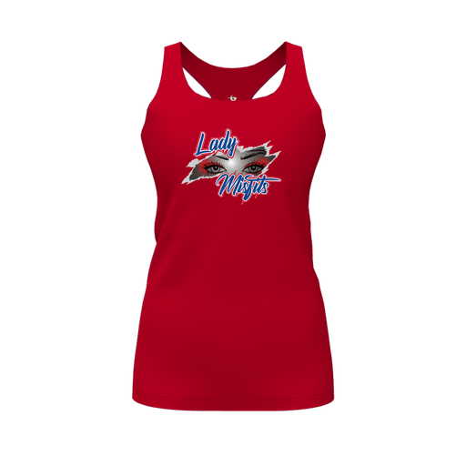 [CUS-DFW-RCBK-PER-RED-FYS-LOGO2] Racerback Tank Top (Female Youth S, Red, Logo 2)