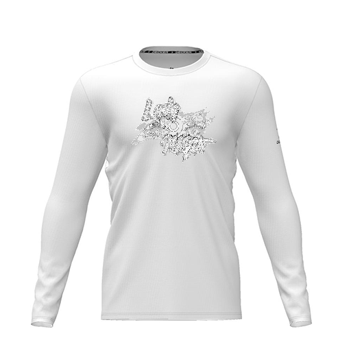 [CUS-DRIF-TEES-PER-CNK-LSL-WHT-YXS-LOGO1] Dri Fit Performance T-Shirt (Youth XS, White, Logo 1, Long Sleeve)