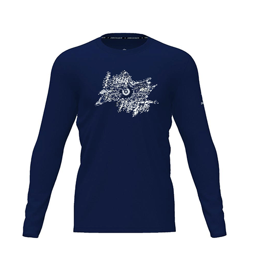 [CUS-DRIF-TEES-PER-CNK-LSL-NVY-YXS-LOGO2] Dri Fit Performance T-Shirt (Youth XS, Navy, Logo 2, Long Sleeve)