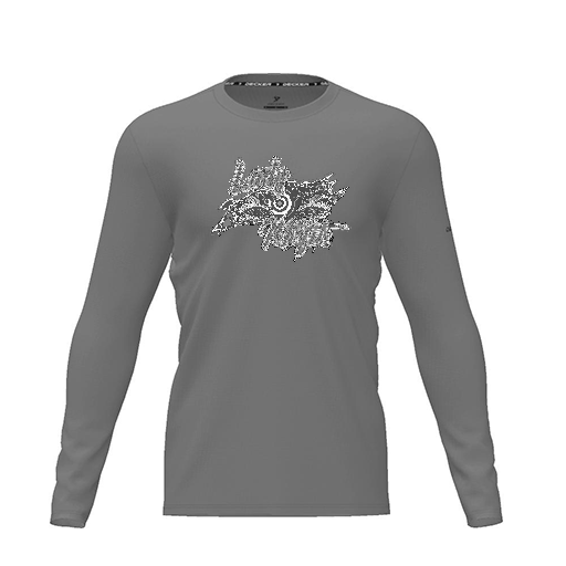[CUS-DRIF-TEES-PER-CNK-LSL-GRY-YXS-LOGO2] Dri Fit Performance T-Shirt (Youth XS, Gray, Logo 2, Long Sleeve)