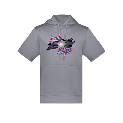 [6871.059.S-LOGO1] Men's Dri Fit Short Sleeve Hoodie (Adult S, Gray, Logo 1)