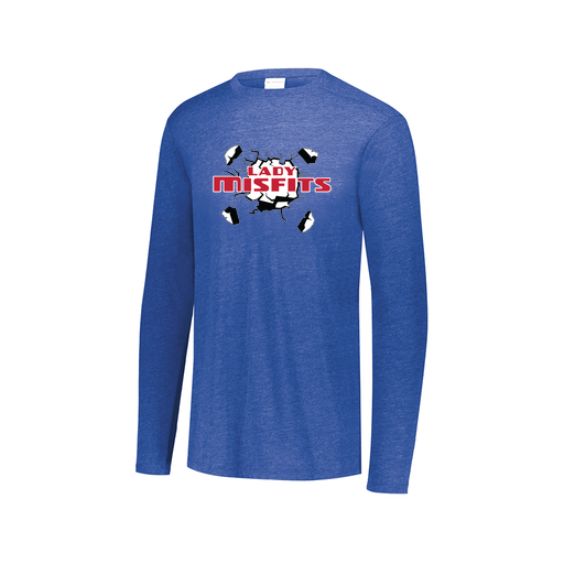[FTLCUBRY-AXS-LOGO3] Decker Men's Tri-Blend T-Shirt - Long Sleeve (Adult XS, Royal, Logo 3)