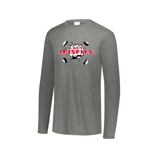 [FTLCUBGY-AXS-LOGO3] Decker Men's Tri-Blend T-Shirt - Long Sleeve (Adult XS, Gray, Logo 3)