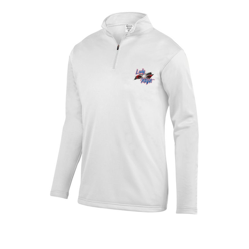 [FOLQFFWH-AS-LOGO2] Decker Men's FlexFleece 1/4 Zip (Adult S, White, Logo 2)