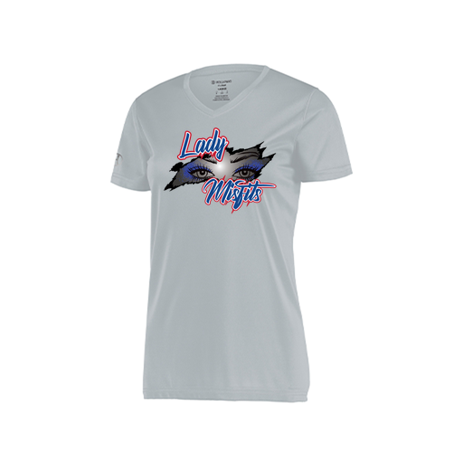 [222820.099.S-LOGO1] Ladies Movement Dri Fit Shirt (Female Adult S, Silver, Logo 1)