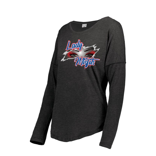 [FTLCUBBK-FAS-LOGO2] Decker Women's Tri-Blend T-Shirt - Long Sleeve (Female Adult S, Black, Logo 2)