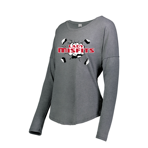 [FTLCUBGY-FAS-LOGO3] Decker Women's Tri-Blend T-Shirt - Long Sleeve (Female Adult S, Gray, Logo 3)