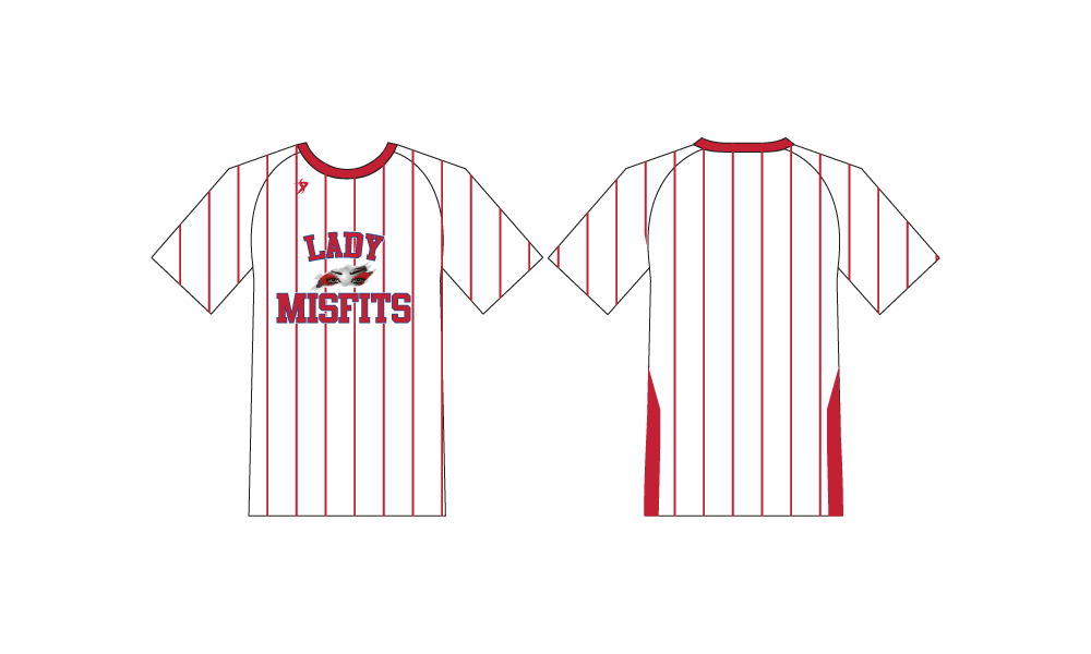 *COACH ONLY* Central Missouri Lady Misfits - Male Coaches Red Pinstripe Jersey